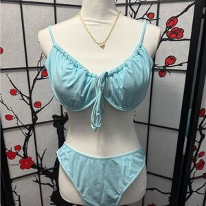 Zaful Light Blue Bikini Set